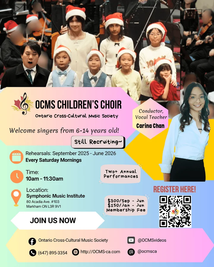 OCMS Children's Choir Recruitment Poster
